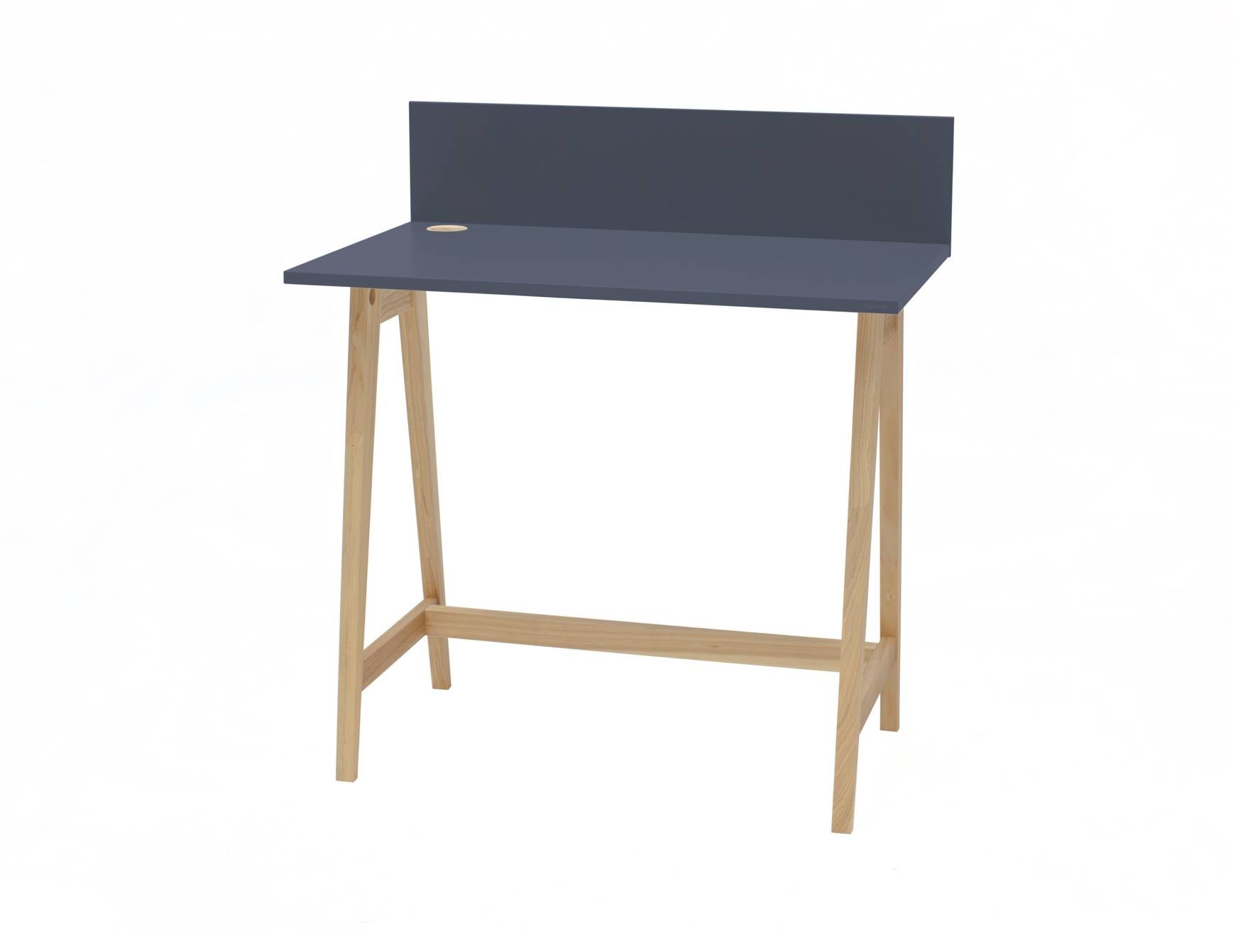 Luka Asketræ Skrivebord 85x50cm Marineblå