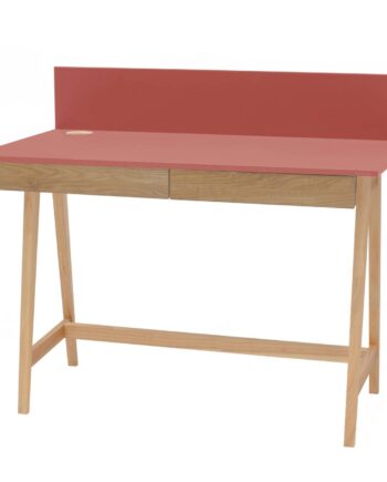 Luka Asketræ Skrivebord 110x50cm Med Skuffe Antique Pink