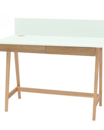 Luka Asketræ Skrivebord 110x50cm Med Skuffe   Fleeting Mint