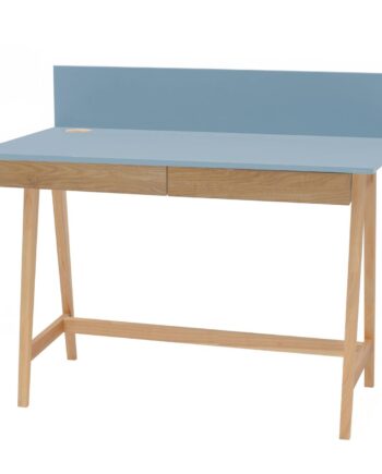 Luka Asketræ Skrivebord 110x50cm Med Skuffe Gentle Blue
