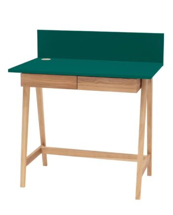 Luka Asketræ Skrivebord 85x50cm Med Skuffe Grøn