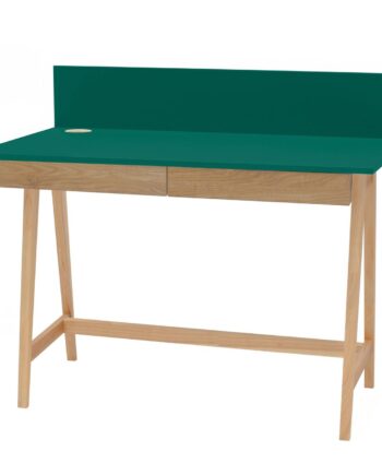 Luka Asketræ Skrivebord 110x50cm Med Skuffe Grøn