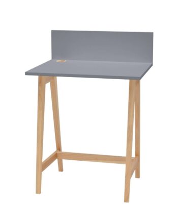 Luka Asketræ Skrivebord 65x50cm   Mørkegrå