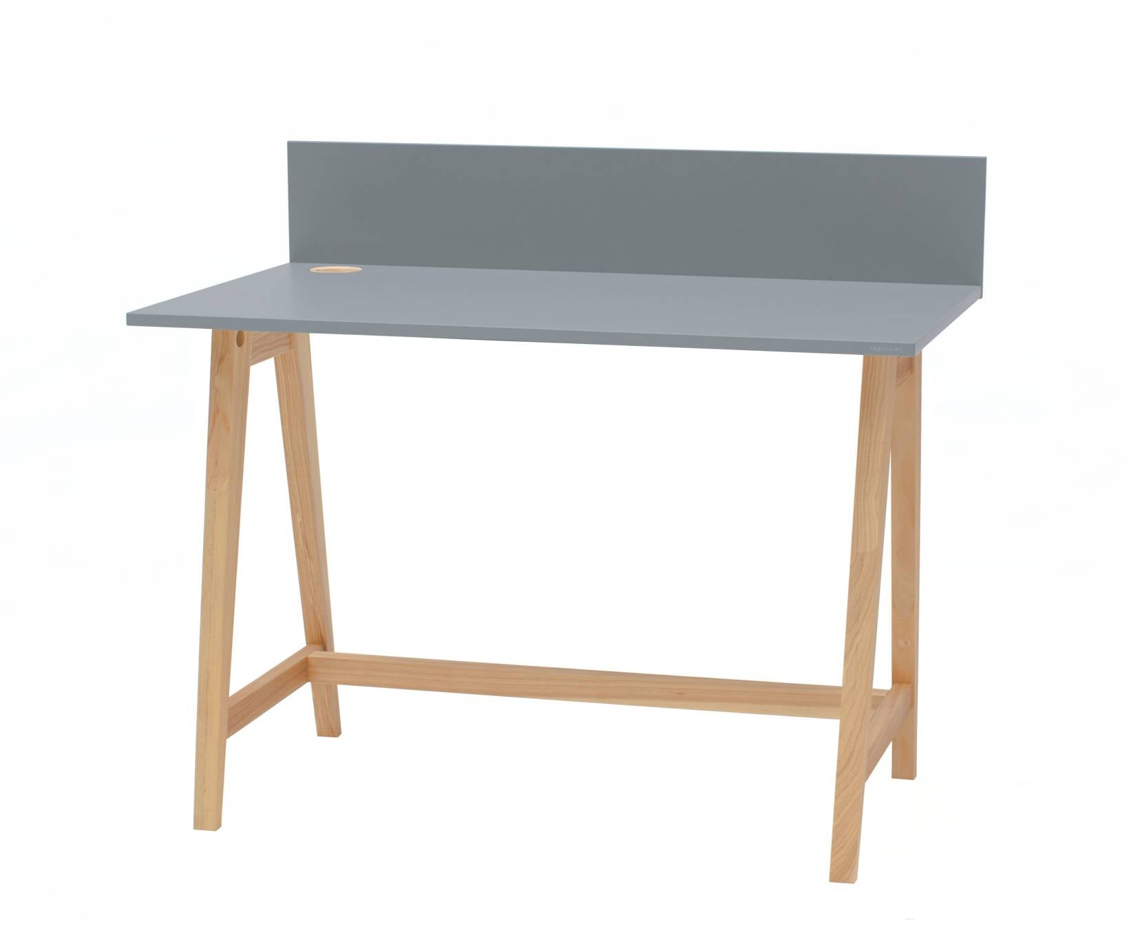 Luka Asketræ Skrivebord 110x50cm Mørkegrå
