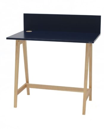 Luka Asketræ Skrivebord 85x50cm Petrol Blå