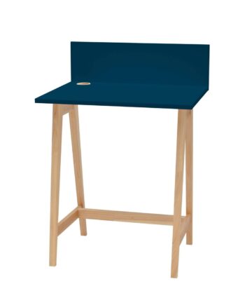 Luka Asketræ Skrivebord 65x50cm   Petrol Blue