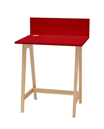 Luka Asketræ Skrivebord 65x50cm   Rød