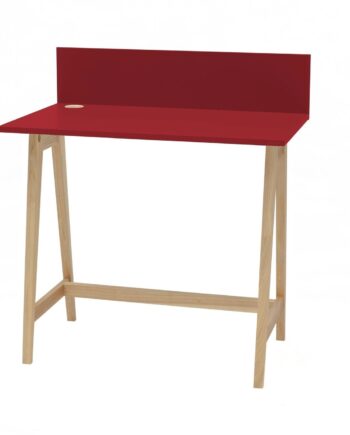 Luka Asketræ Skrivebord 85x50cm   Rød