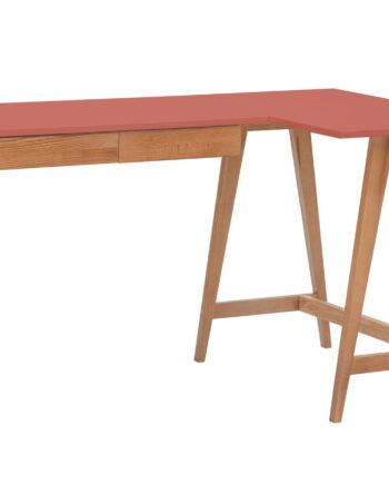 Luka Hjørneskrivebord   135cm     85cm Antik Pink Eg Højre Side