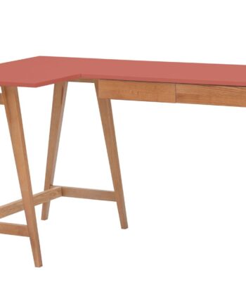 Luka Hjørneskrivebord   135cm     85cm Antik Pink Eg Venstre Side