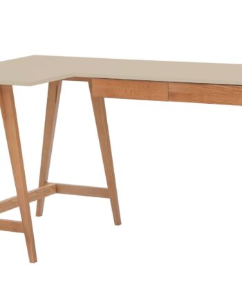 Luka Hjørneskrivebord   135cm     85cm Brun Beige Eg Venstre Side