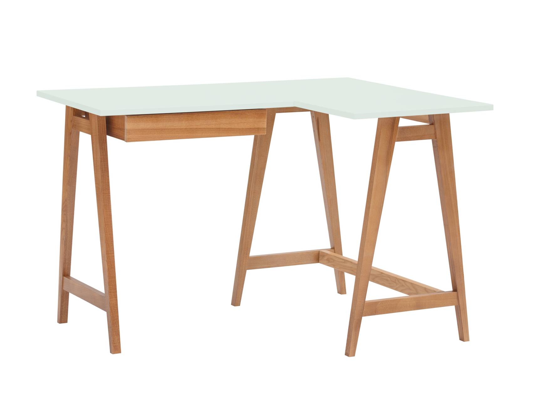 Luka Hjørneskrivebord B115cm D85cm Fleeting Mint Oak Højre Side
