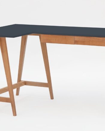 Luka Hjørneskrivebord   135cm     85cm   Grafit Eg Venstre Side