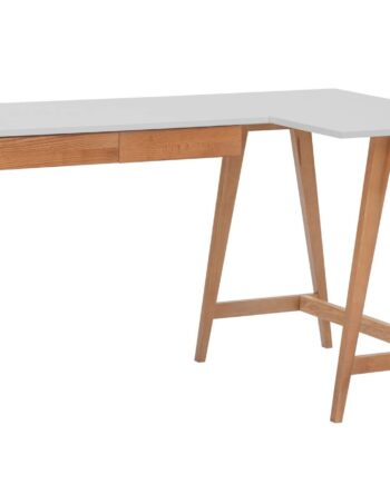 Luka Hjørneskrivebord   135cm     85cm   Lysegrå Eg Højre Side