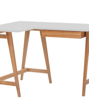 Luka Hjørneskrivebord   115cm     85cm   Lysegrå Eg Venstre Side