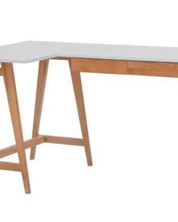 Luka Hjørneskrivebord   135cm     85cm   Lysegrå Eg Venstre Side