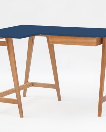 Luka Hjørneskrivebord   115cm     85cm   Marineblå Eg Venstre Side