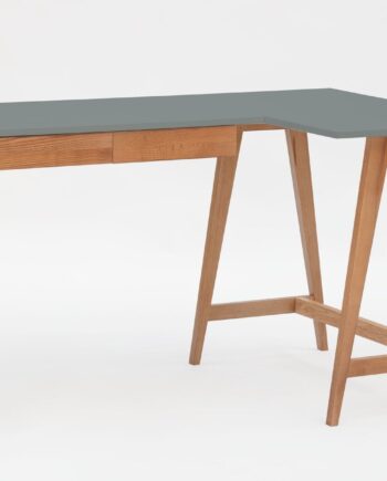 Luka Hjørneskrivebord   135cm     85cm   Mørkegrå Eg Højre Side