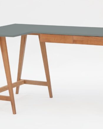 Luka Hjørneskrivebord   135cm     85cm   Mørkegrå Eg Venstre Side
