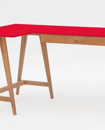 Luka Hjørneskrivebord   135cm     85cm   Rød Eg Venstre Side