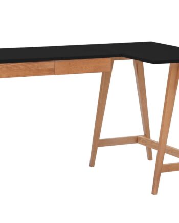 Luka Hjørneskrivebord   135cm     85cm Sort Eg Højre Side