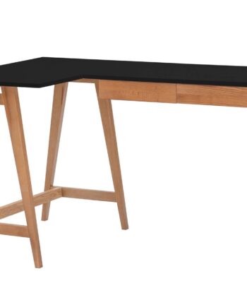 Luka Hjørneskrivebord   135cm     85cm Sort Eg Venstre Side