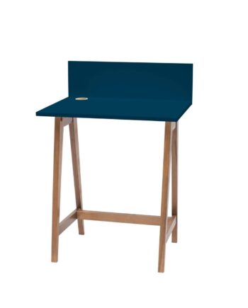 Luka Skrivebord 65x50cm Eg   Petrol Blå