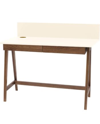 Luka Skrivebord 110x50cm Med Skuffe Eg Hvid