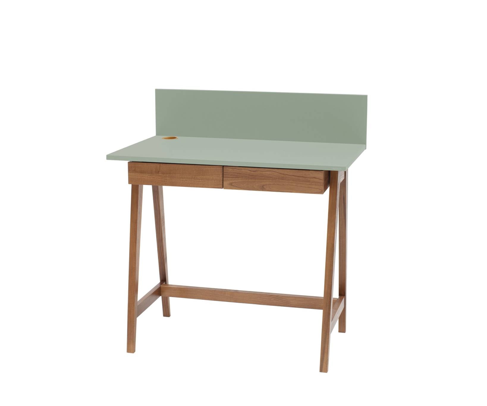 Luka Skrivebord 85x50cm Med Skuffe Eg Sage Grøn