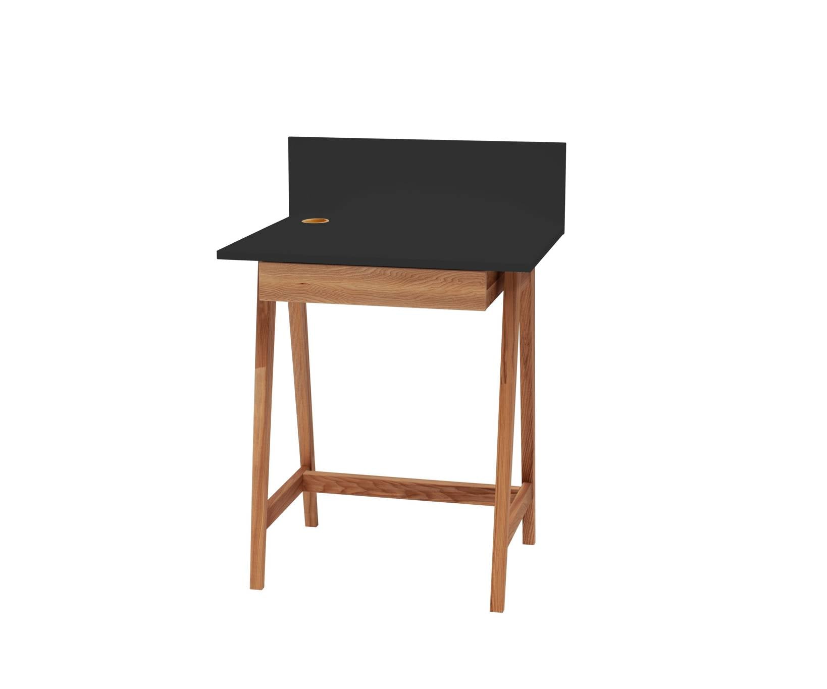 Luka Skrivebord 65x50cm Med Skuffe Eg Sort