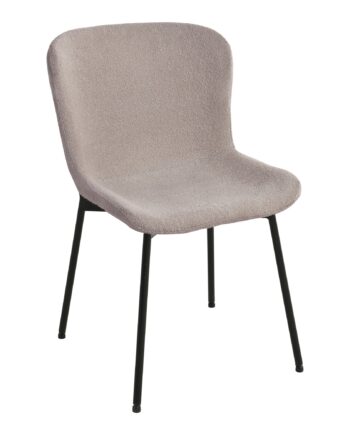 Maceda Spisebordsstol Spisebordstol  Bouclé  Beige  Sorte Ben Hn1239  Sæt Af   Stk