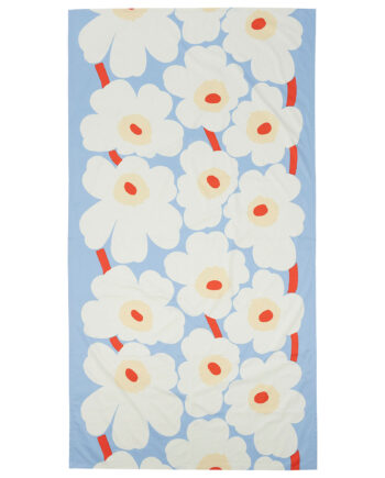 Marimekko Unikko Dug 135    250 Cm  Lyseblå Naturhvid