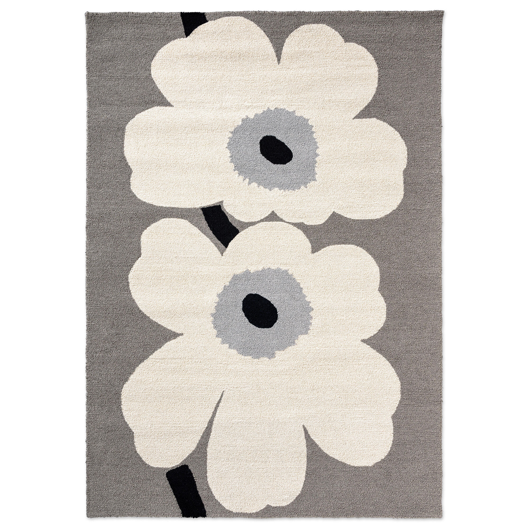 Marimekko Unikko 60 Th Anniversary Gulvtæppe Til Udendørsbrug 140 200 Cm Grå