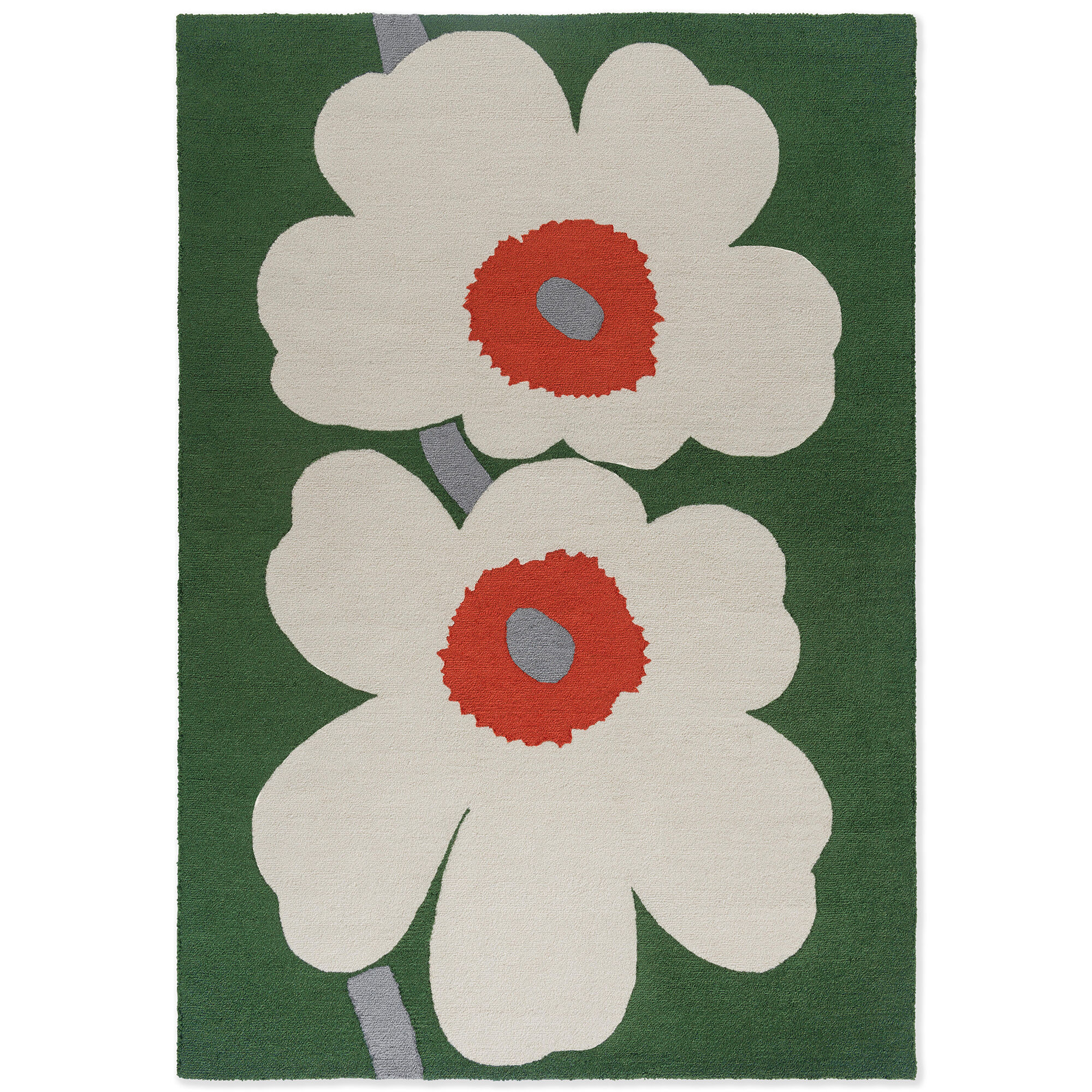 Marimekko Unikko 60 Th Anniversary Gulvtæppe Til Udendørsbrug 140 200 Cm Grøn