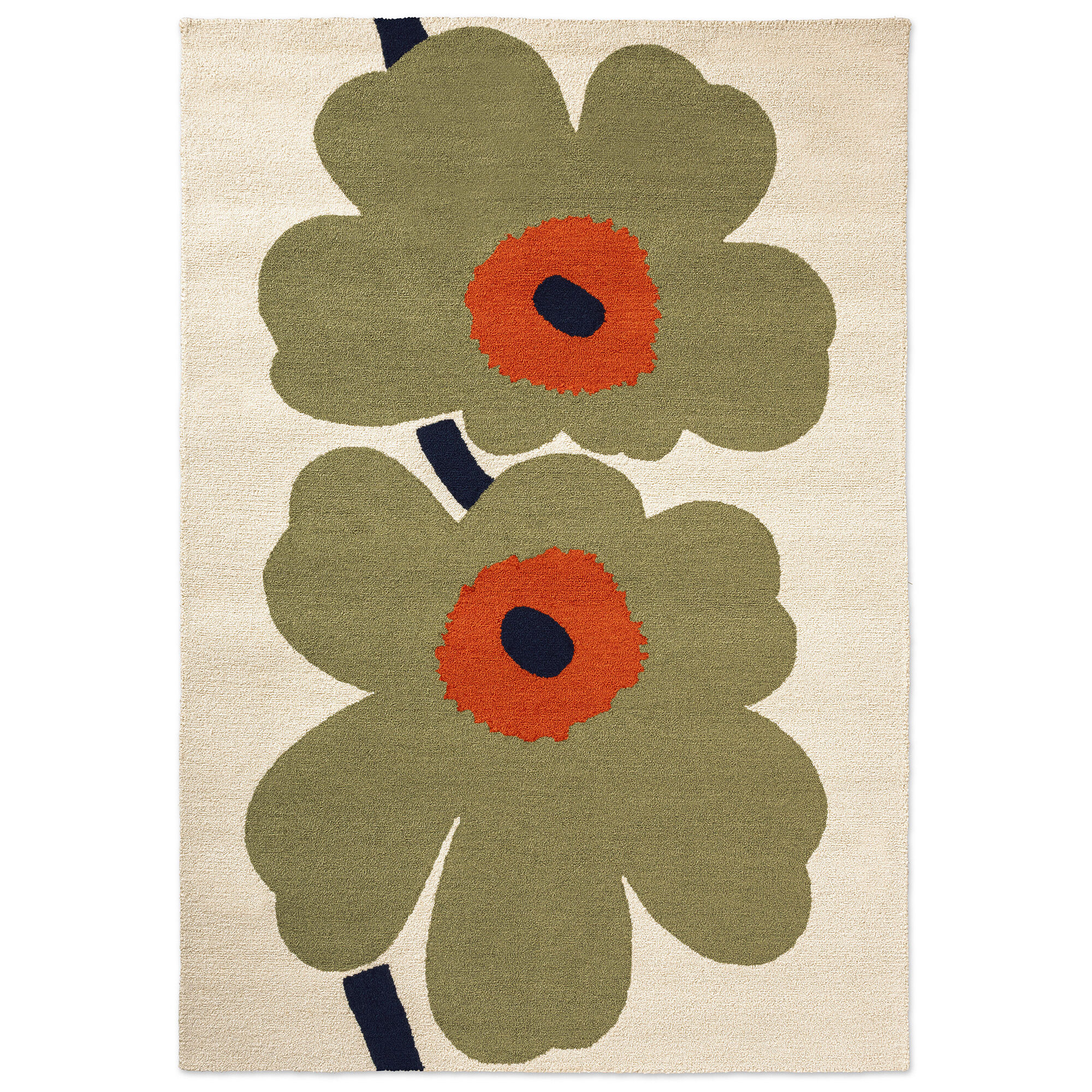Marimekko Unikko 60-års Jubilæum Udendørstæppe 140 200 Cm Støvet Grøn