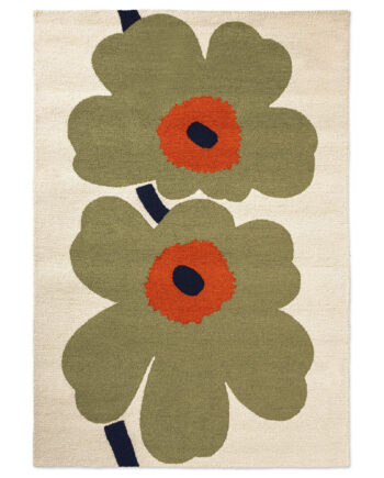 Marimekko Unikko 60-års Jubilæums Udendørstæppe 160   230 Cm  Støvet Grøn