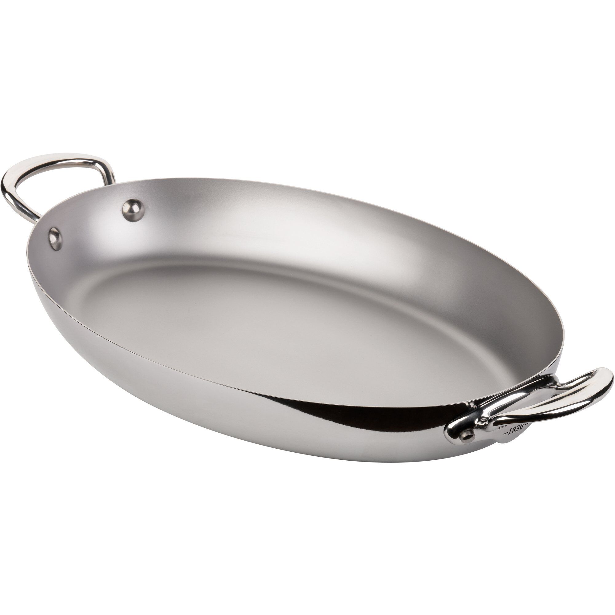 Mauviel Cook Style Oval Pande   Rustfrit Stål