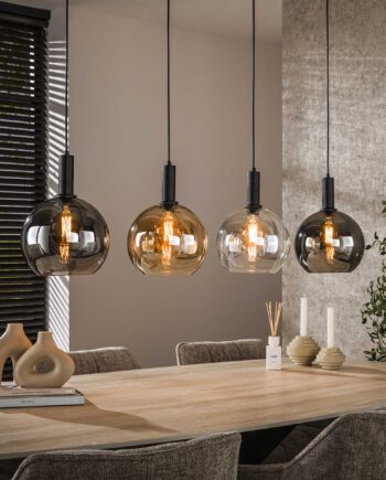 Maxus Loftlampe Med Fire Glaskupler Levering Uden Pære