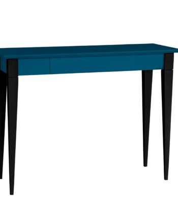 Mimo Skrivebord 105x40cm Sorte Ben   Petrol Blå