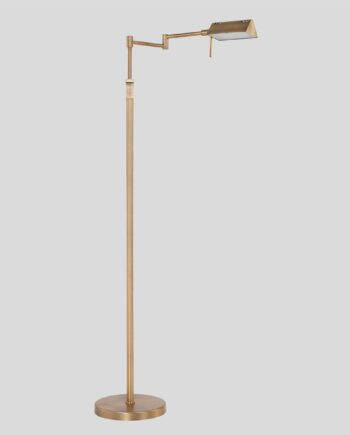 Morse Gulvlampe   Tre Metalfarver Glas Og Bronze