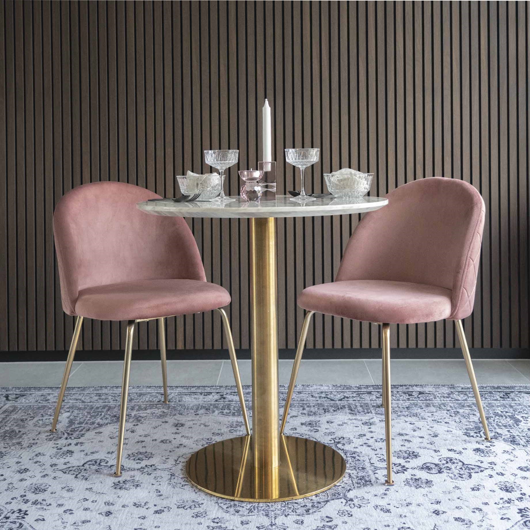 Nadal Spisebord Marmor Laminat Og Messing