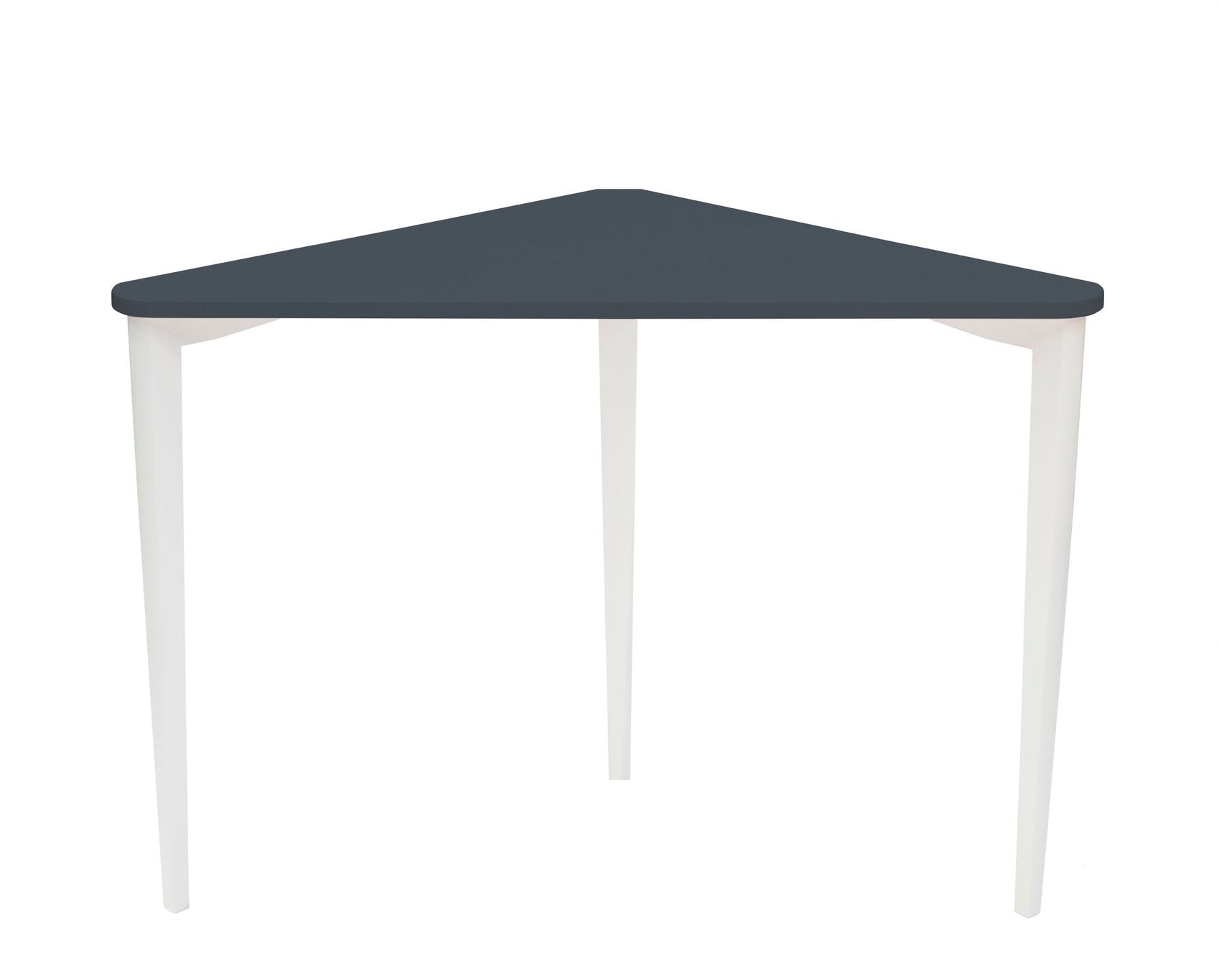Naja Hjørneskrivebord B114   L85   H75cm Grafit Hvide Ben