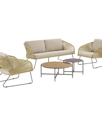Novella Loungesæt Loungesæt  Stål  Beige  Sand  Inkl  Hynder