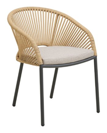 Novella Spisebordsstol Spisebordsstol  Aluminium   Beige  Sand  Inkl  Hynde  Sæt Af   Stk