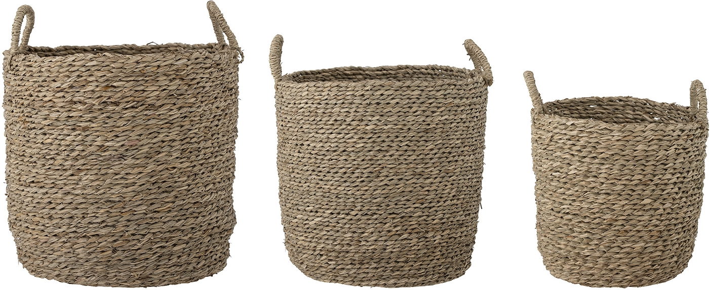 Opbevaringskurv Bloomingville Maisie Søgræs Natur ø35 Cm
