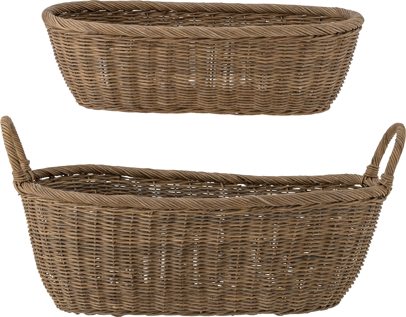 Opbevaringskurv Bloomingville Selma   Rattan Brun H21xb29xl65 Cm