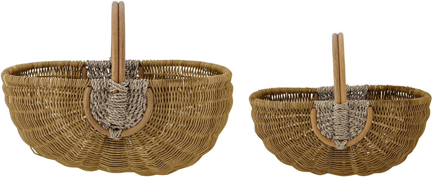 Opbevaringskurv Bloomingville Vibber   Håndflettet Rattan H37ã B32ã L50 Cm Brun