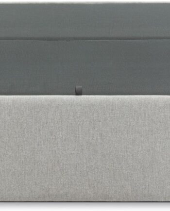 Opbevaringssengebund Kave Home Matters 140x190 Cm Grå Sort Stof Hydraulisk Løft 800