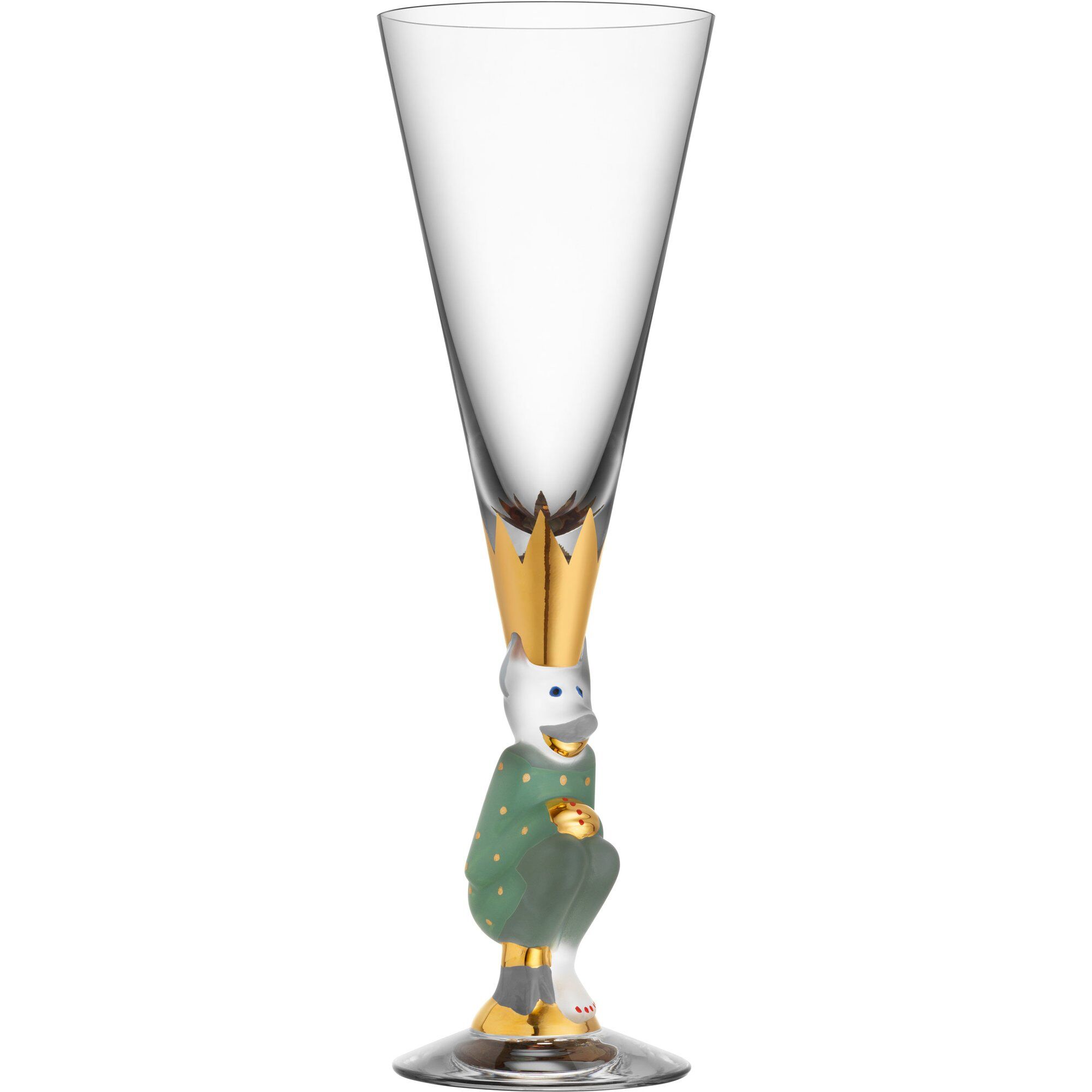 Orrefors The Sparkling Devil Champagneglas 19 Cl  Forest Green