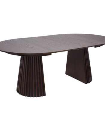 Osaka Spisebord Spisebord  Egefiner  Smoked  Inkl  To Tillægsplader ø120x120-160-200x75 Cm